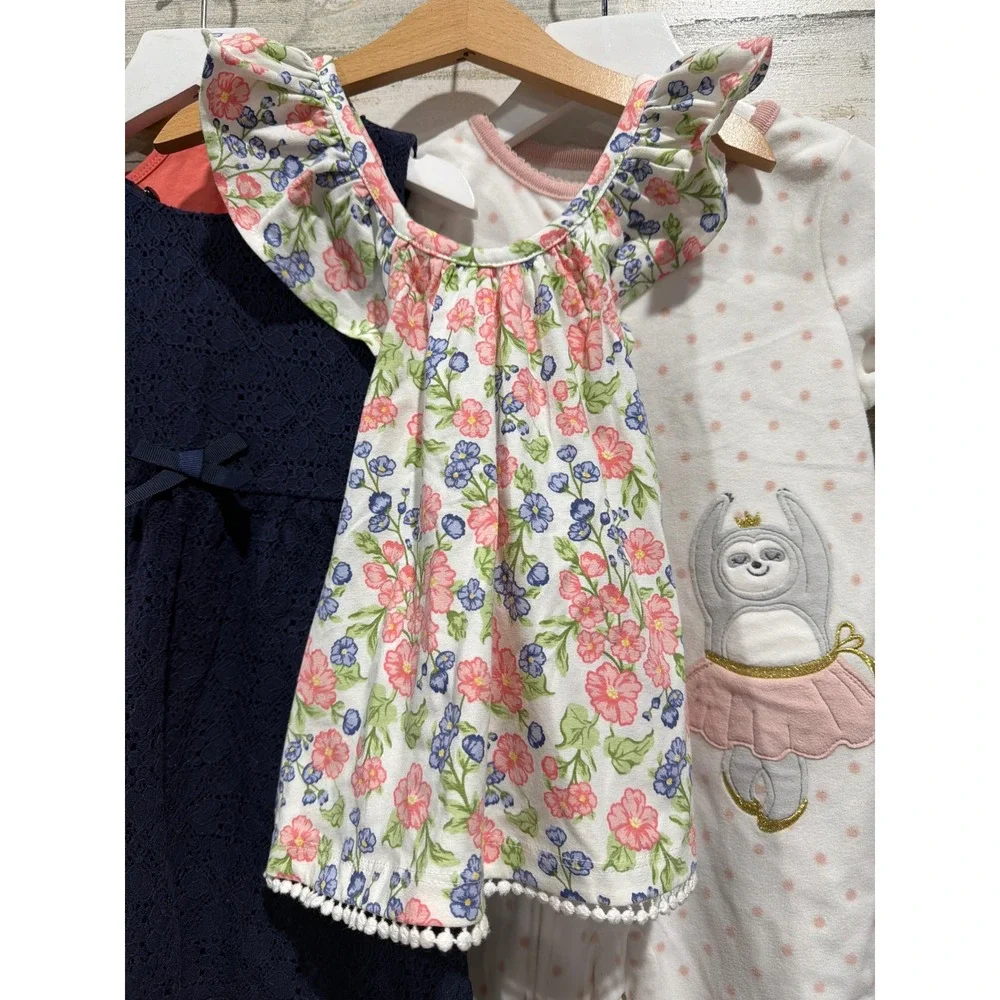 Carter's H&M Isaac‎ Mizrahi Dress Tunic Sleeper Bundle Girls 2T Floral Lace EUC